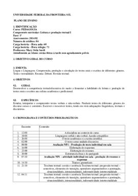Leitura e Produção Textual I