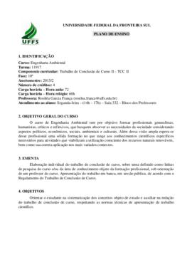 Trabalho de Conclusão de Curso II