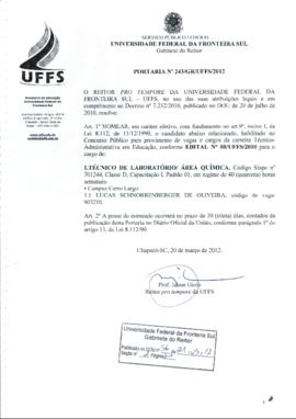 Portaria 243-GR-2012