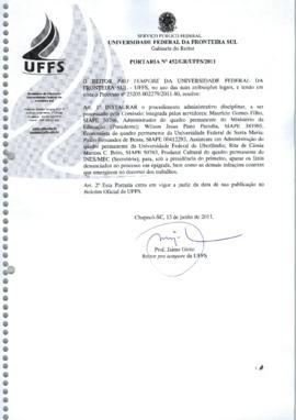Portaria 452-GR-2011