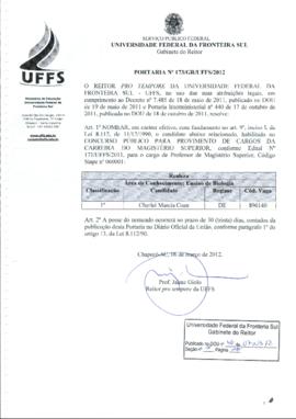 Portaria 173-GR-2012