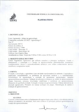 Agroecologia I