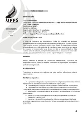 Laboratório de Gestão II - Estágio Curricular Supervisionado