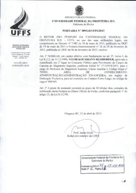 Portaria 309-GR-2013
