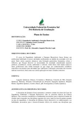 Química Geral - Turma B