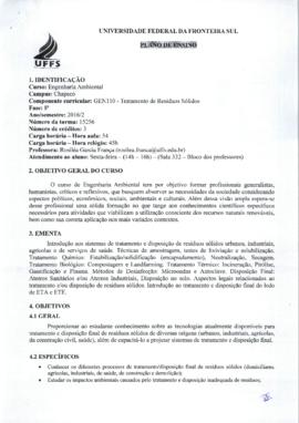 Tratamento de Resíduos Sólidos
