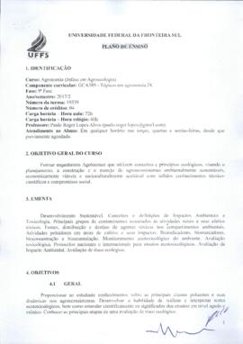 Tópicos em Agronomia IX