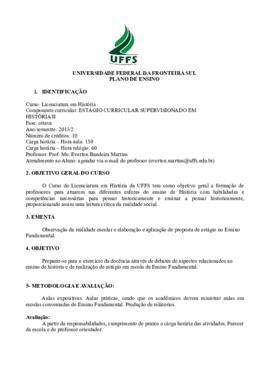 Estágio Curricular Supervisionado em História II