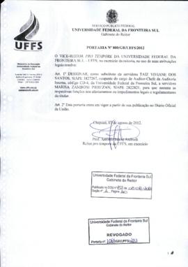 Portaria 800-GR-2012