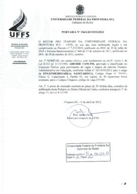 Portaria 336-GR-2012