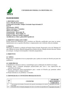Estágio Curricular Supervisionado IV