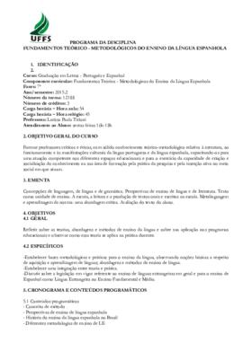 Fundamentos Teórico-Metodológicos do Ensino da Língua Espanhola
