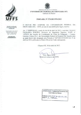 Portaria 273-GR-2012