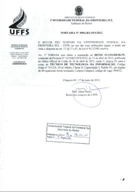 Portaria 498-GR-2012