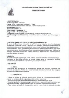 Meio Ambiente, Economia e Sociedade