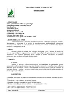 Culturas de Inverno