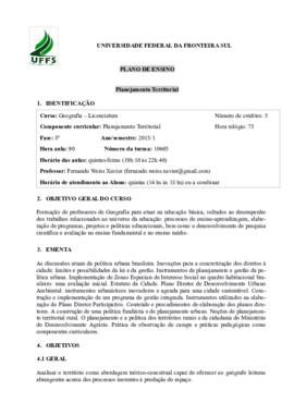 Planejamento Territorial