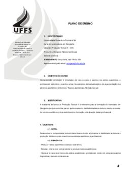 Leitura e Produção Textual II