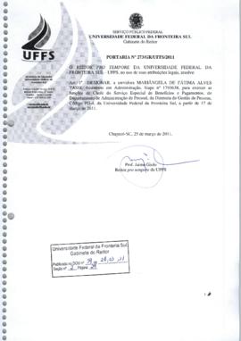 Portaria 273-GR-2011
