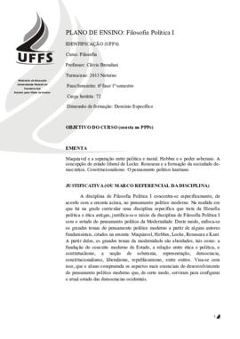 Filosofia Política I