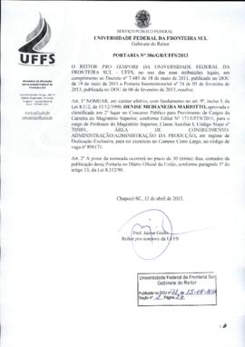 Portaria 306-GR-2013