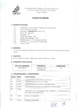 Estágio Curricular Supervisionado III