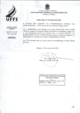Portaria 974-GR-2012
