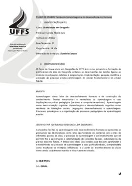 Teorias da Aprendizagem e do Desenvolvimento Humano
