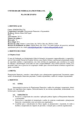 Planejamento Financeiro e Orçamentário