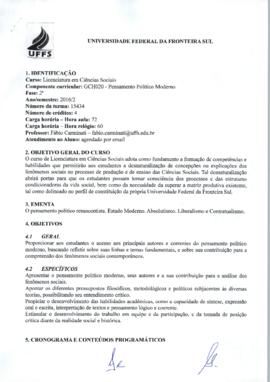 Pensamento Político Moderno