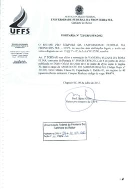 Portaria 721-GR-2012