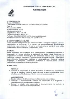 Teoria Cooperativista I