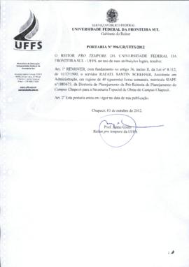 Portaria 996-GR-2012