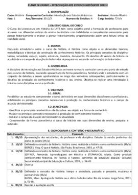 Introdução aos Estudos Históricos