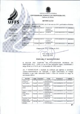 Portaria 464-GR-2013 Retificação