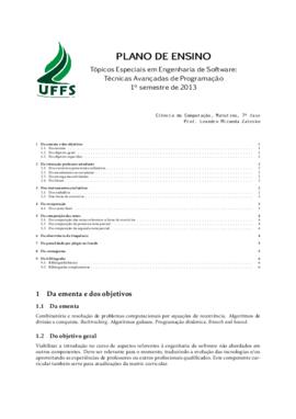 Tópicos Especiais em Engenharia de Software