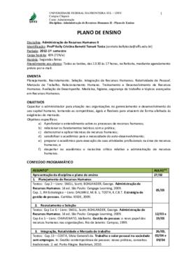 Administração de Recursos Humanos II