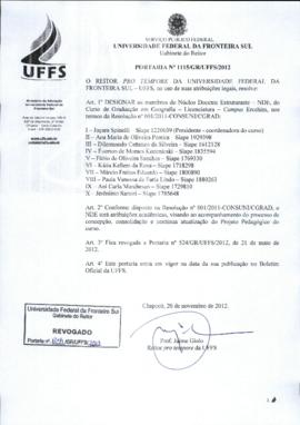 Portaria 1115-GR-2012