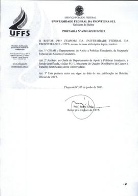 Portaria 678-GR-2013