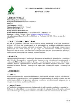 Química Analítica - Turma A
