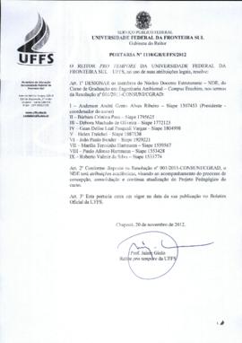 Portaria 1110-GR-2012