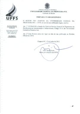 Portaria 630-GR-2012