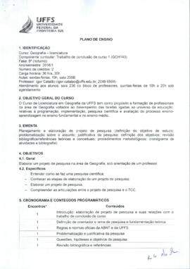 Trabalho de Conclusão de Curso I