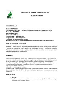Trabalho de Conclusão de Curso II