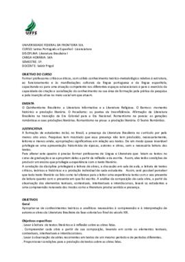 Literatura Brasileira I