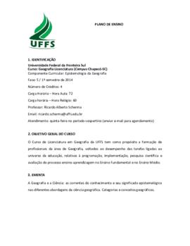 Epistemologia da Geografia