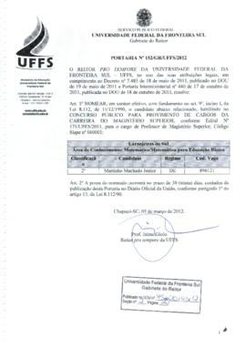 Portaria 152-GR-2012