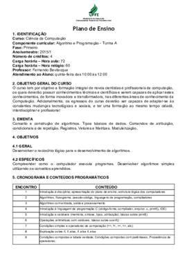 Algoritmo e Programação - Turma A