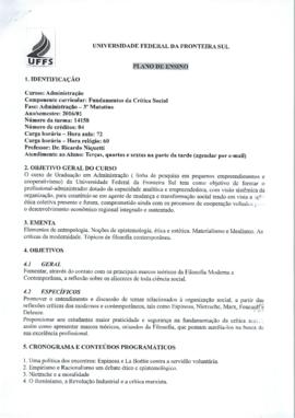 Fundamentos da Crítica Social