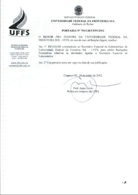Portaria 701-GR-2012